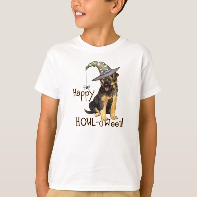 T-shirt sorcière berger allemand (Devant)