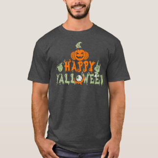 T-shirt Sorcière Brew Citrouille Rocking Zombie Main Eye H