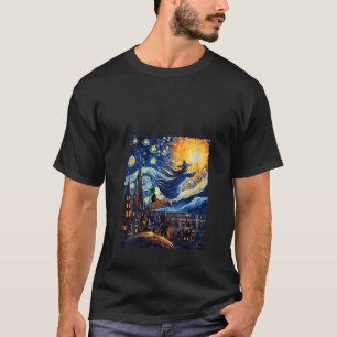 T-shirt Sorcière Chambres Halloween Starry Night Van Gog