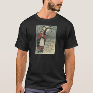 T-shirt Sorcière Chat Noir Pleine Lune