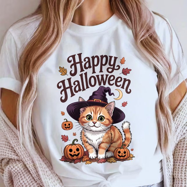 T-shirt Sorcière chat saison effrayante (Créateur téléchargé)