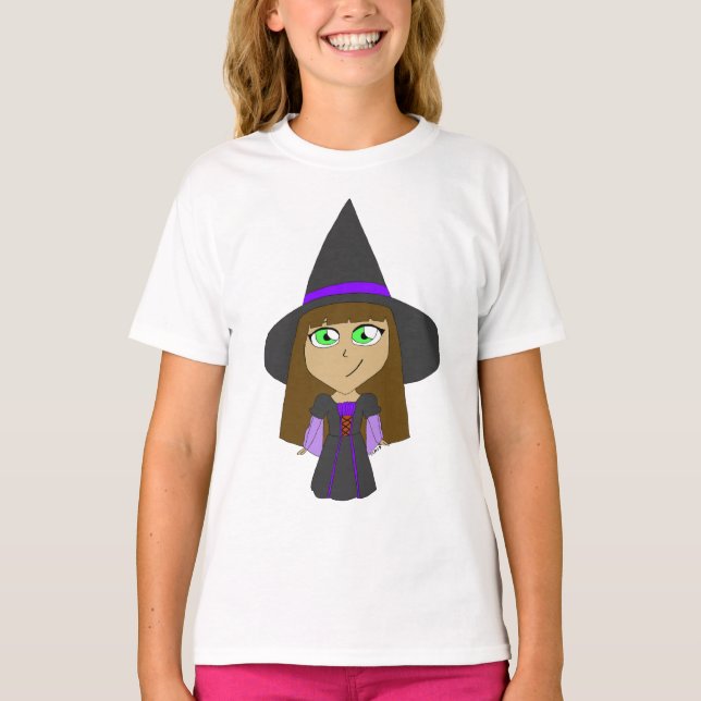 T-shirt sorcière chibi (Devant)