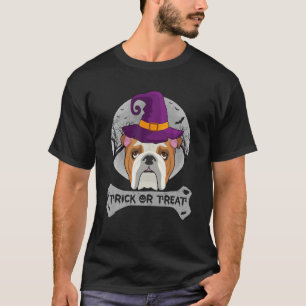 T-shirt Sorcière Chien En Gros Brouillard Ou Traiter Chien