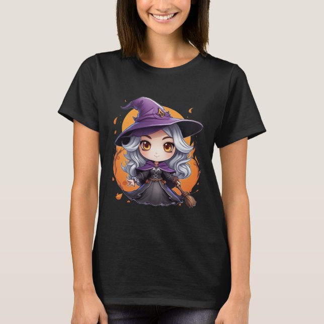 T-shirt Sorcière Cute Chibi (Devant)
