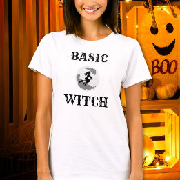 T-shirt Sorcière de base Balai de vol Sorcière Femme Hallo