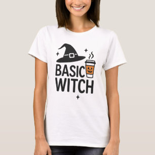 T-shirt Sorcière de base Halloween féminin minimaliste m