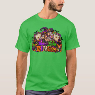 T-shirt Sorcière de Bingo Halloween Chanceuse Méchante