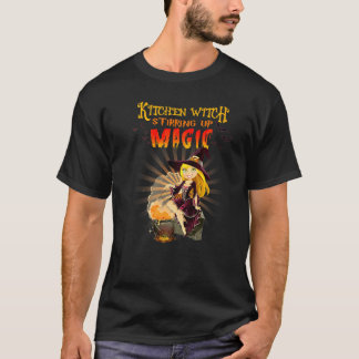 T-shirt Sorcière de cuisine remuant la magie cuisine chef
