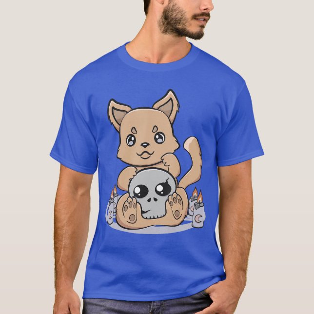 T-shirt Sorcière de Dingo Halloween Mignonne Chibi Wicca A (Devant)