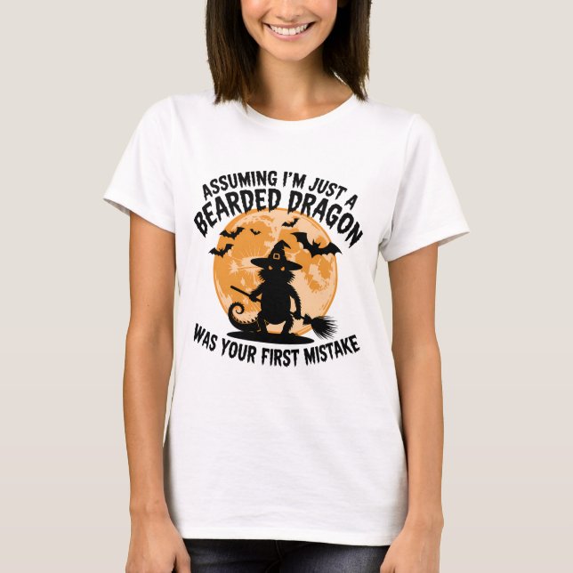 T-shirt Sorcière de dragon éffrayante (Devant)