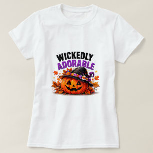 T-shirt Sorcière de Halloween Citrouille Mignonne et Mécha