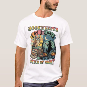 T-shirt Sorcière de jour de comptable Nuit d'Halloween Liv