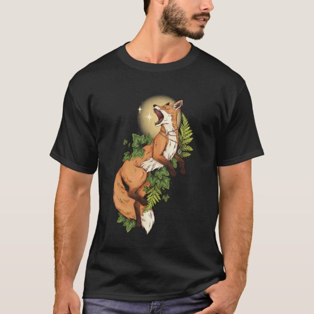 T-shirt Sorcière de la forêt de courage Renard rouge Faune (Devant)