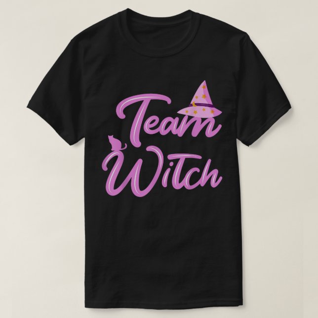 T-shirt Sorcière de l'équipe Halloween (Design devant)