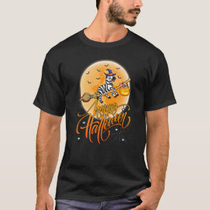 T-shirt Sorcière de manège Zèbre Fusil de chasse Lune Vint