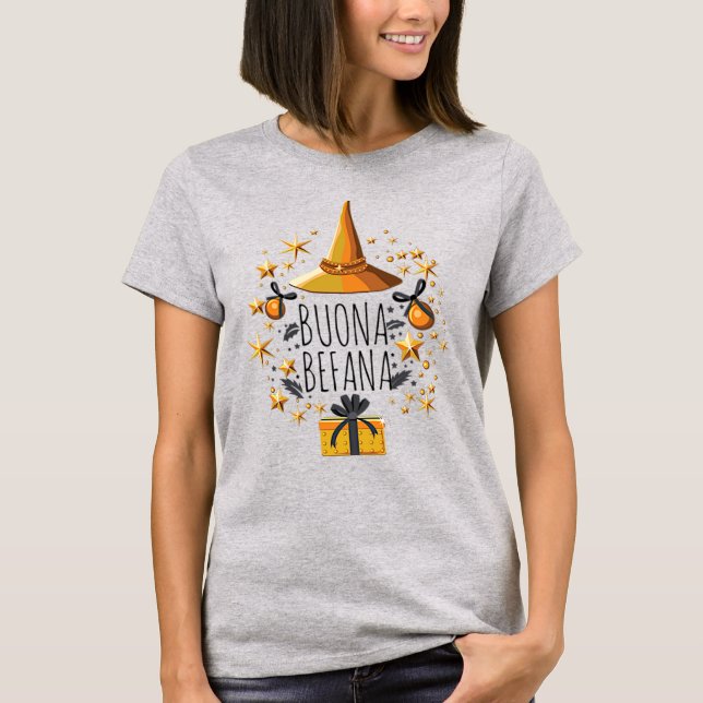 T-shirt Sorcière de Noël italienne Buona Befana (Devant)