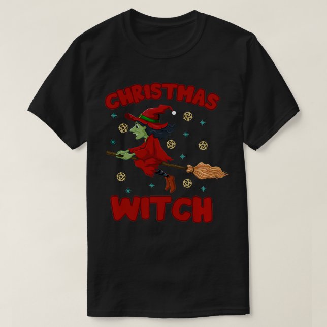 T-shirt Sorcière de Noël Joyeux Witchmas Wiccan Witch Chri (Design devant)