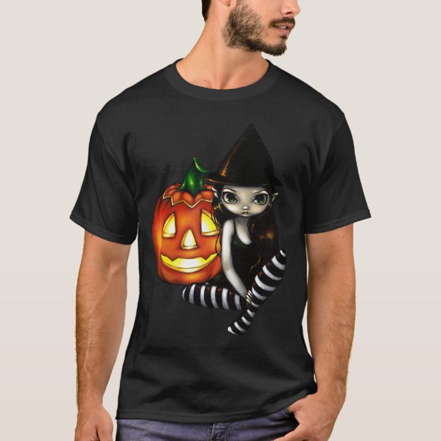 T-shirt Sorcière de nuit de Halloween et chemise gothiques (Devant)
