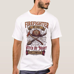 T-shirt Sorcière de nuit de la journée des pompiers Hallow
