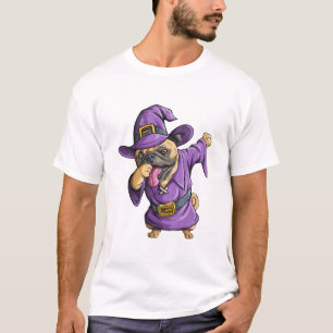 T-shirt Sorcière de Pug Dabant Mignonnes Pugs d'Halloween