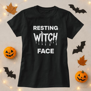 T-shirt Sorcière de repos visage Halloween Sassy Witch