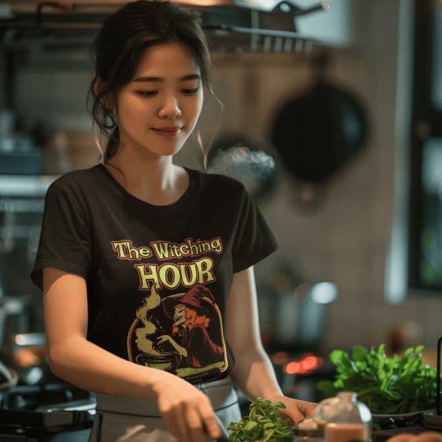 T-shirt Sorcière de style rétro exécutant magique (Créateur téléchargé)