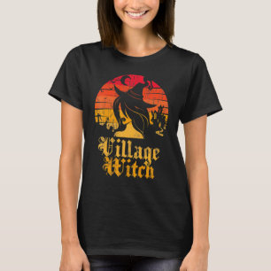 T-shirt Sorcière de village Sunset rétro