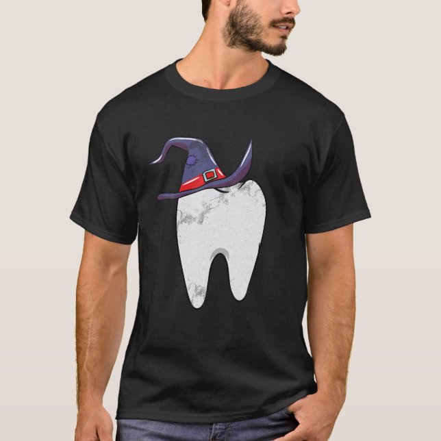 T-shirt Sorcière dentaire Lazy Halloween Costume Dentiste  (Devant)