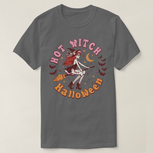 T-shirt Sorcière d'Halloween (Design devant)