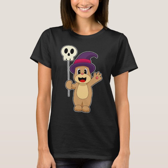 T-shirt Sorcière d'Halloween ours Fantôme (Devant)