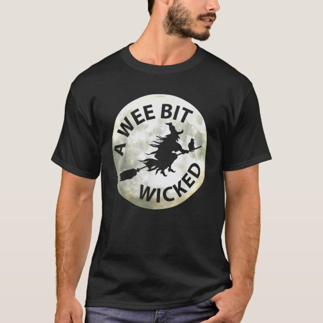 T-shirt Sorcière d'Halloween Un peu méchante  (Devant)