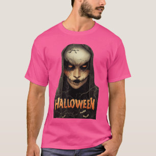 T-shirt Sorcière d'horreur Nuit d'Halloween effrayante Une