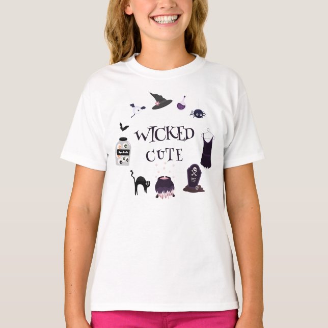 T-shirt Sorcière éffrayante fête d'anniversaire de l'Hallo (Devant)