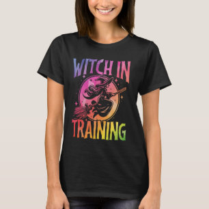 T-shirt Sorcière En Formation Colorée Octobre Halloween Br