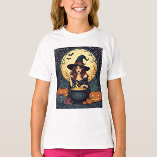 T-shirt Sorcière Envoûtante avec des Araignées et une Citr
