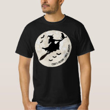 sorcière et chat volant sur un balai