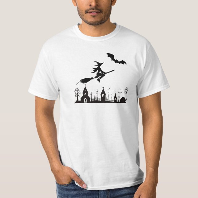 T-shirt sorcière, fantômes (Devant)