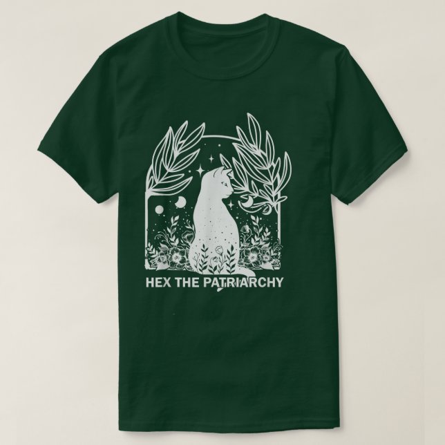 T-shirt Sorcière féministe He Patriarchie Feminisme Witchy (Design devant)