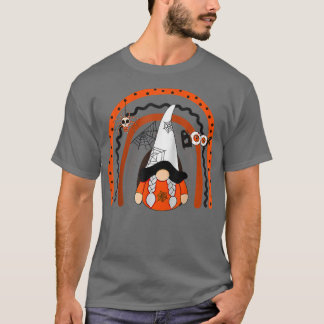 T-shirt Sorcière Gnome Halloween Costume Citrouille Automn