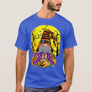 T-shirt Sorcière Gnome Halloween Costume Citrouille Automn