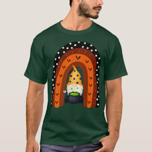 T-shirt Sorcière Gnome Halloween Costume Citrouille Automn