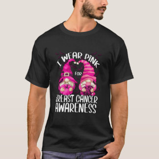 T-shirt Sorcière Gnome Rose Pour Femmes Citrouille Cancer