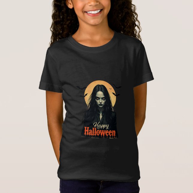 T-Shirt Sorcière gothique d'Halloween (Devant)