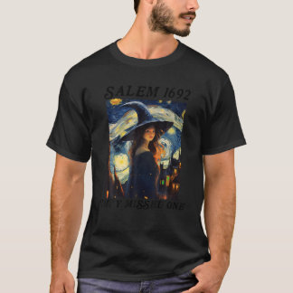 T-shirt Sorcière Halloween Starry Night Salem 1692 Ils Mis