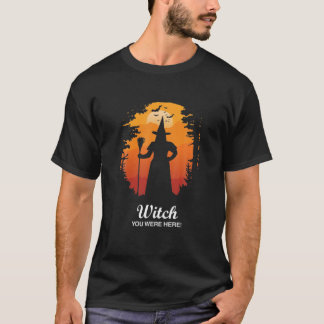 T-shirt Sorcière Halloween Vintage Retro Funny Cadeau Femm