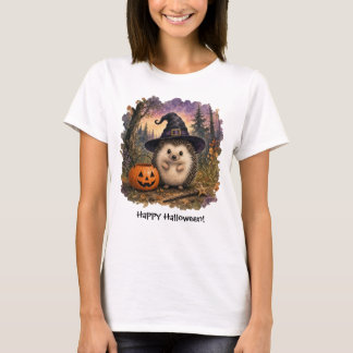 T-shirt Sorcière Hérisson d'Halloween