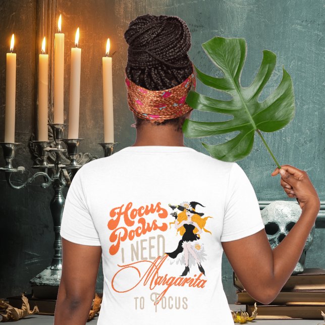 T-shirt Sorcière Hocus Pocus Margarita Pour Cibler Hallowe (Witch Hocus Pocus Margarita To Focus Halloween T-Shirt Funny Margarita Quote Halloween Party Costume)