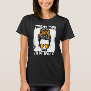 T-shirt Sorcière Jette un Sort au Patriarcat Cuisses Épais