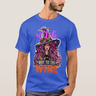 T-shirt Sorcière Jusqu'À L'Halloween Vin Sorcière