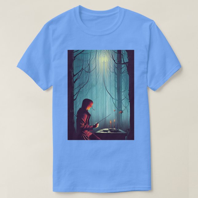 T-shirt Sorcière lancer sorts IA Art (Design devant)